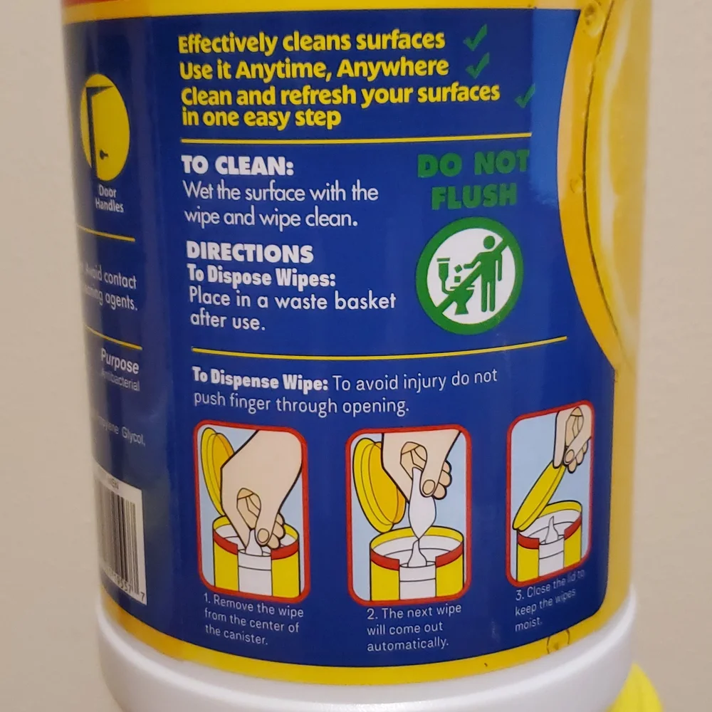 320 Wipe Out antibacterial wipes 80x4 lemon scent - Picture 5 of 5